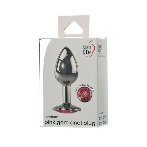 Plug Anal Medio con Gema Rosa Adam & Eve