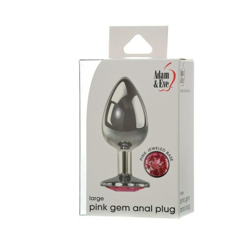 Plug Anal Grande con Gema Rosa de Adam & Eve - Placer Sensacional