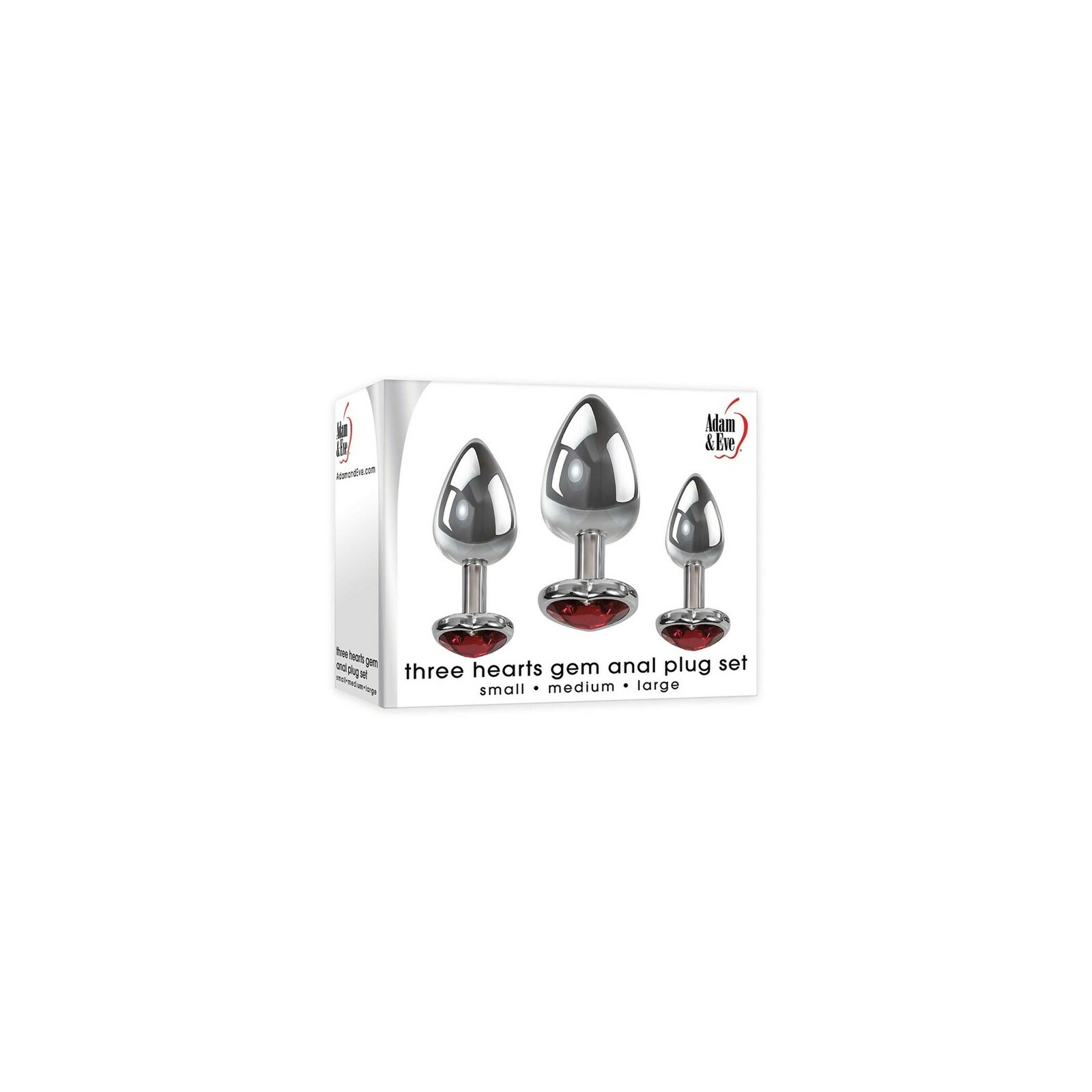 Three Hearts Gem Anal Plug Set for Ultimate Pleasure