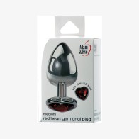 Adam & Eve Red Hearts Gem Anal Plug