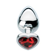 Adam & Eve Red Hearts Gem Anal Plug