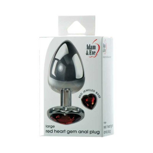 Plug Anal Grande con Joya Roja de Adam & Eve