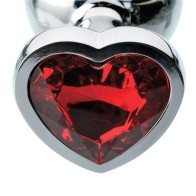 Adam & Eve Red Hearts Gem Anal Plug Large