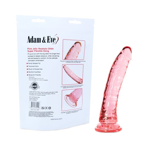 Adam & Eve Pink Jelly Dildo - Realistic and Pleasurable