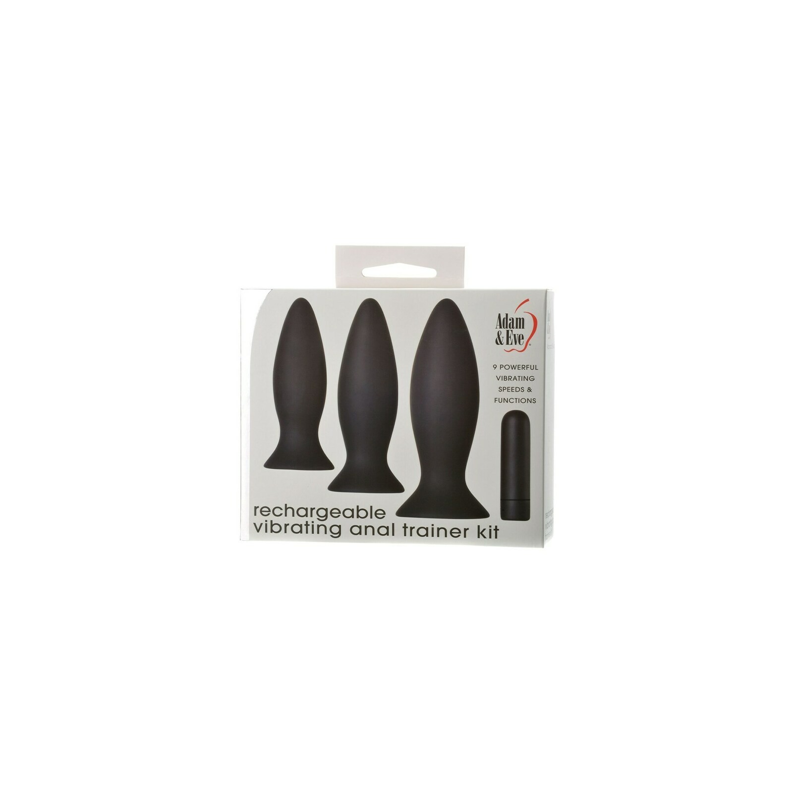 Adam & Eve Kit de Entrenamiento de Plug Anal Recargable para Principiantes