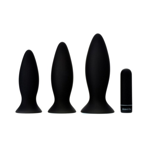 Adam & Eve Kit de Entrenamiento de Plug Anal Recargable para Principiantes