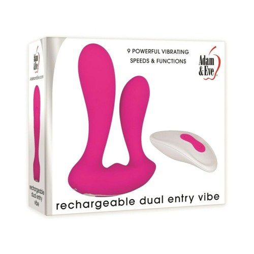 Vibrador de Entrada Dual Adam & Eve con Control Remoto