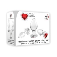 Set de Tapones de Cristal Rojo de Gemas de Adam & Eve