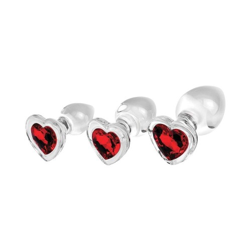 Set de Tapones de Cristal Rojo de Gemas de Adam & Eve