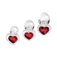 Set de Tapones de Cristal Rojo de Gemas de Adam & Eve