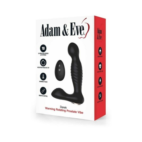 Vibrador Prostático Calentador y Rotativo Adam & Eve Derek