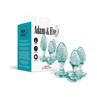 Adam & Eve Glitter Gem Butt Plug Set for Sparkling Pleasure