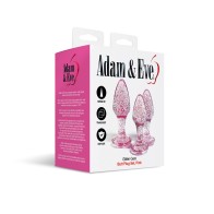 Juego de Plug Anal de Gemas Brillantes Adam & Eve Rosa