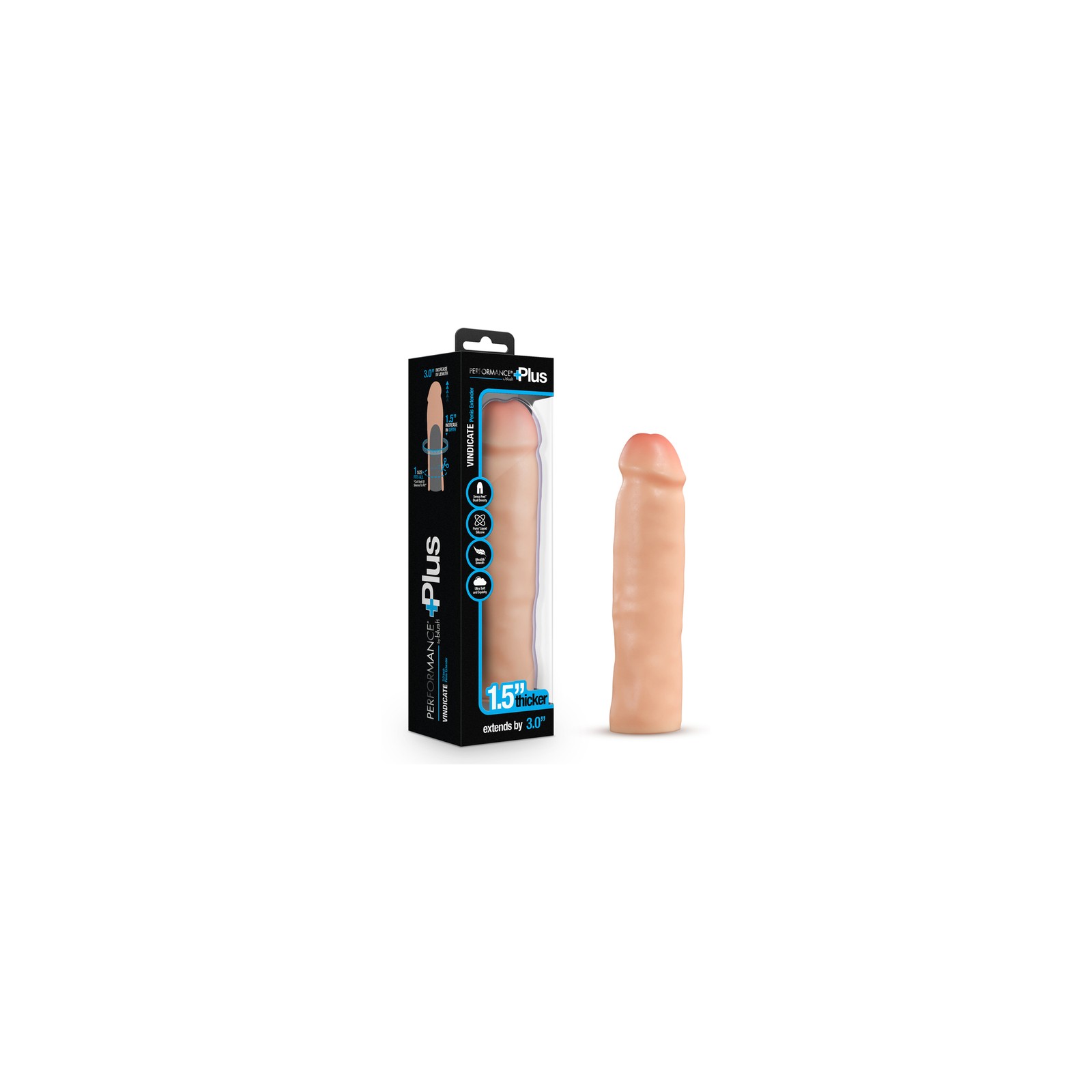 Extensor de Pene de Silicona Performance Plus para Tamaño Mejorado