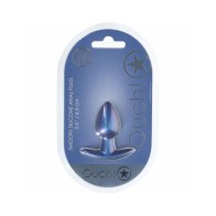 Ouch! Smooth Silicone Anal Plug Small 2.6 in. Metallic Blue - Chic Exploration