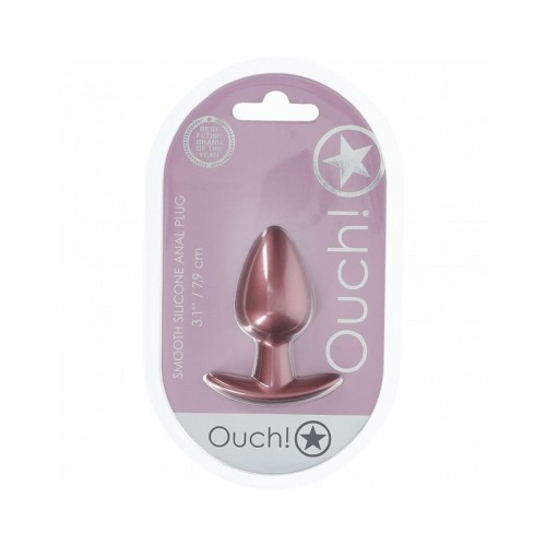 Ouch! Silicone Anal Plug Medium - Rose Gold