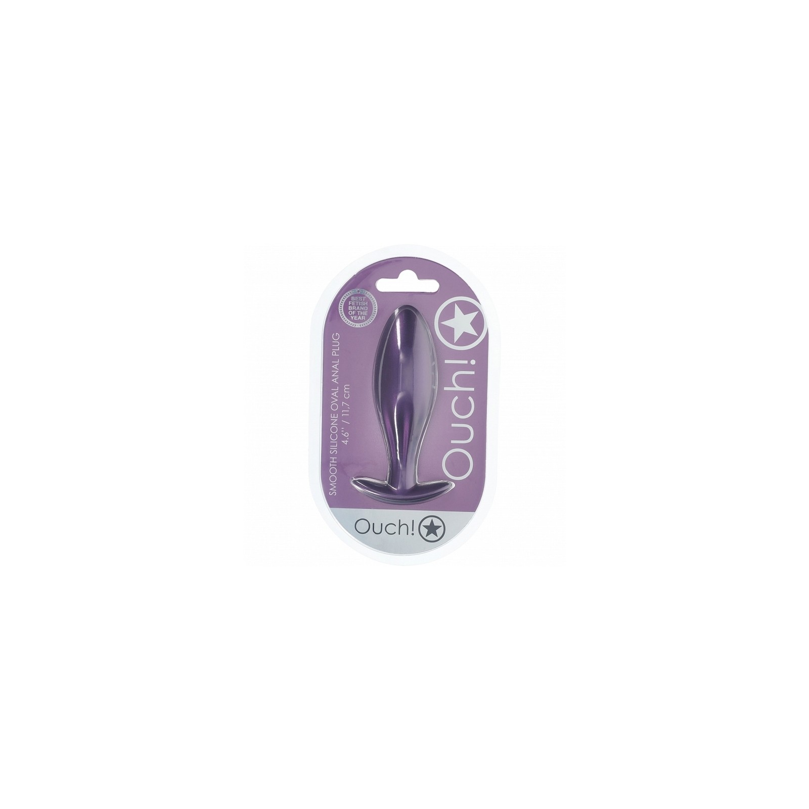 Plug Anal Ovalado de Silicona Suave Ouch! 4.6 in.