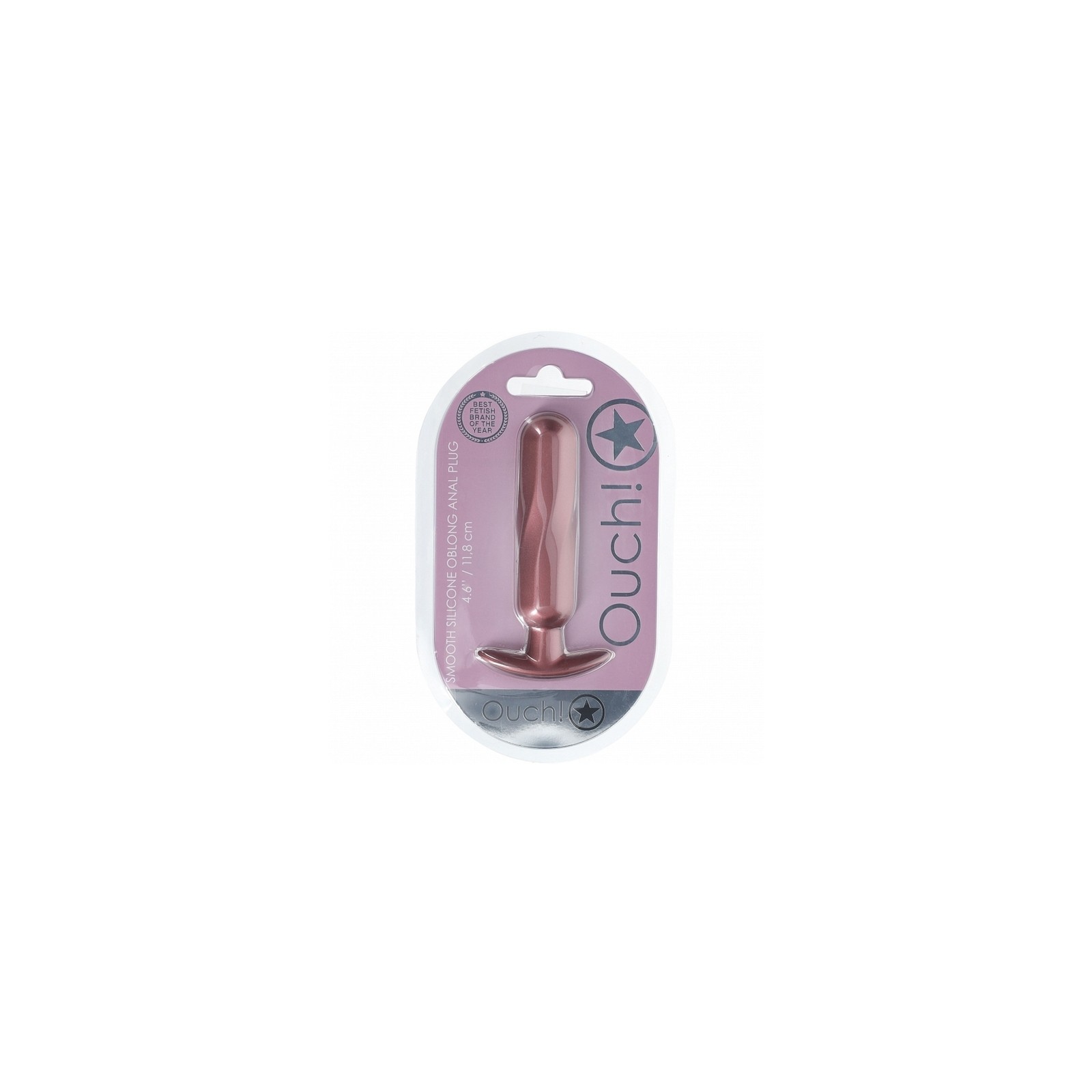 Plug Anal Oblongo de Silicona Suave 4.6 in. Ouch!