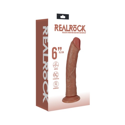 RealRock 6 in. Vibrating Dildo Curved Tan - Best Sex Toy