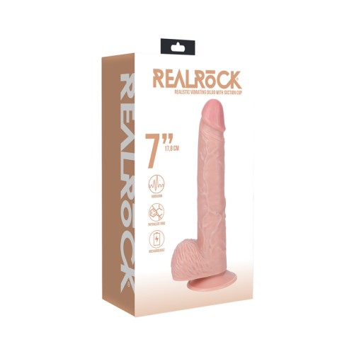 RealRock 7 in. Pene Vibrante con Testículos