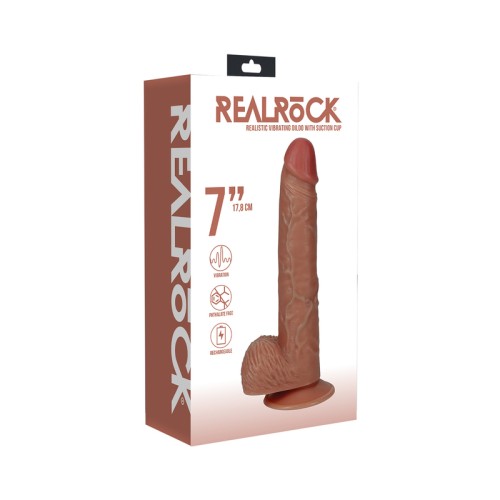 Pene Vibrante RealRock de 7 Pulgadas con Testículos - Placer de Silicona Realista