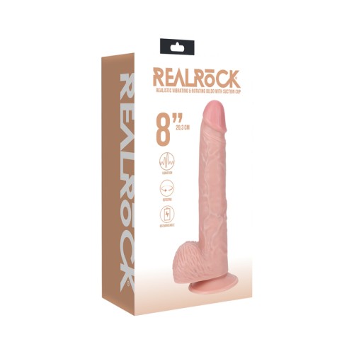 RealRock 8 in. Dildo Vibrante y Rotante para Experiencias Emocionantes