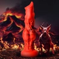 Creature Cocks Fire Hound Silicone Dildo - Small for Epic Adventures