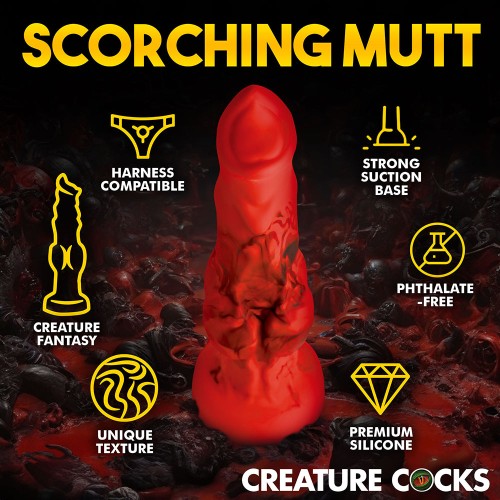 Creature Cocks Fire Hound Silicone Dildo - Small for Epic Adventures