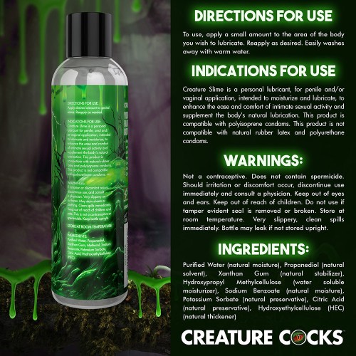 Creature Slime Water-Based Lubricant for Sensational Play