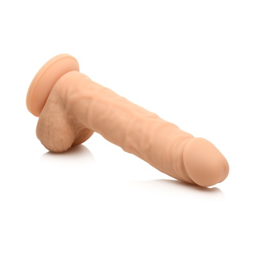 Easy Riders 7 in. Silicone Dildo with Balls in Light