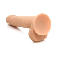 Easy Riders 7 in. Silicone Dildo with Balls in Light