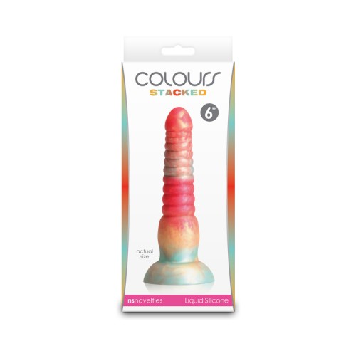 Colours Stacked 6 in. Red/Gold Dildo