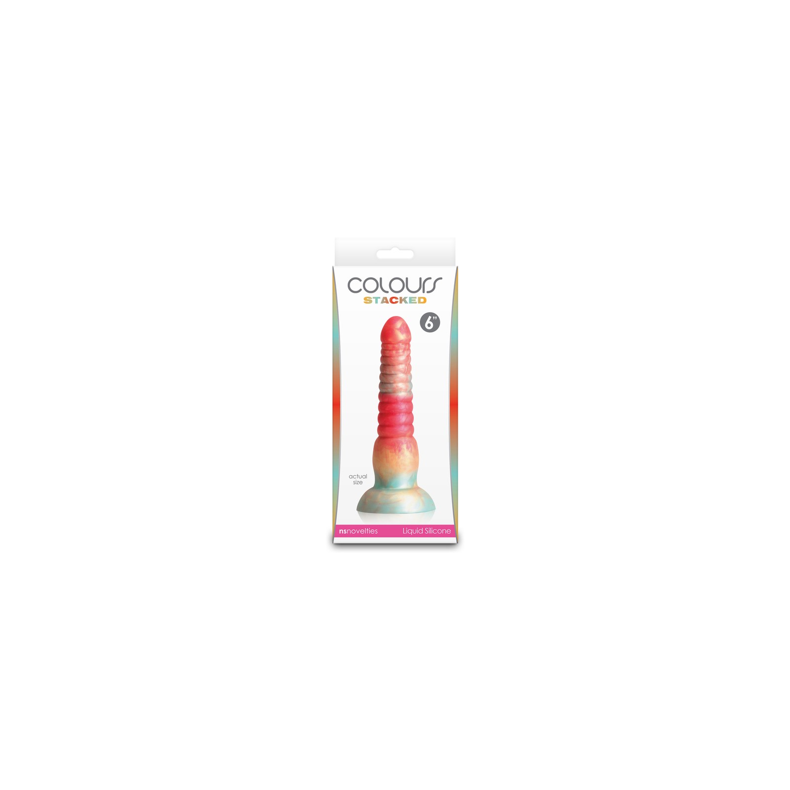 Dildo Apilado 6 in. Rojo/Dorado de Colours