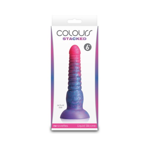 Dildo Colores Apilados 6 in. Rosa/Azul