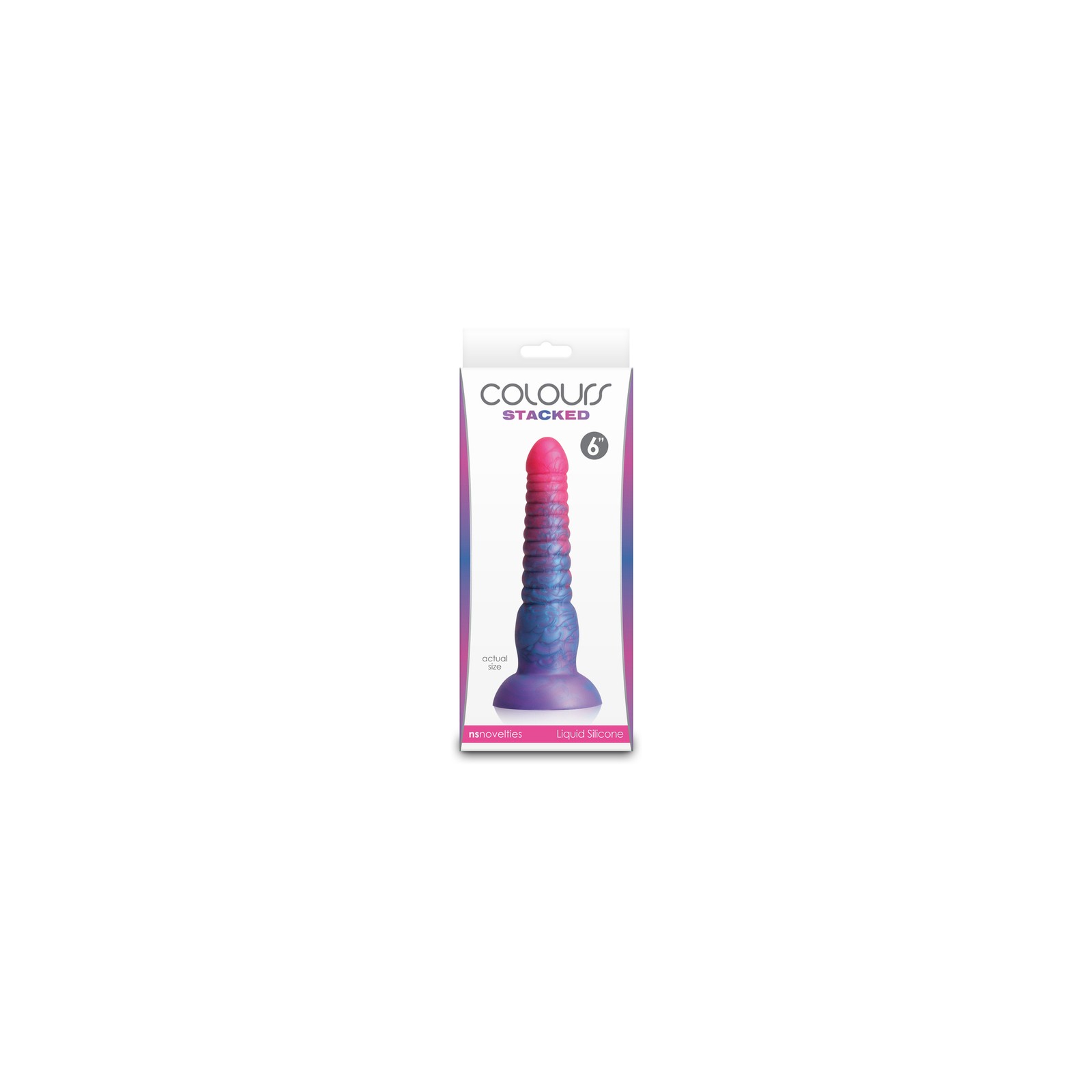 Dildo Colores Apilados 6 in. Rosa/Azul