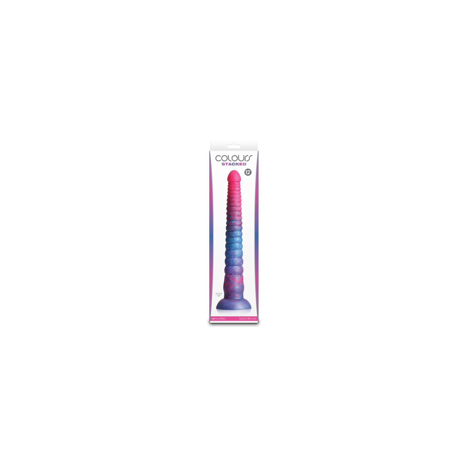 Dildo Apilado de 12 in. Colores Rosa/Azul