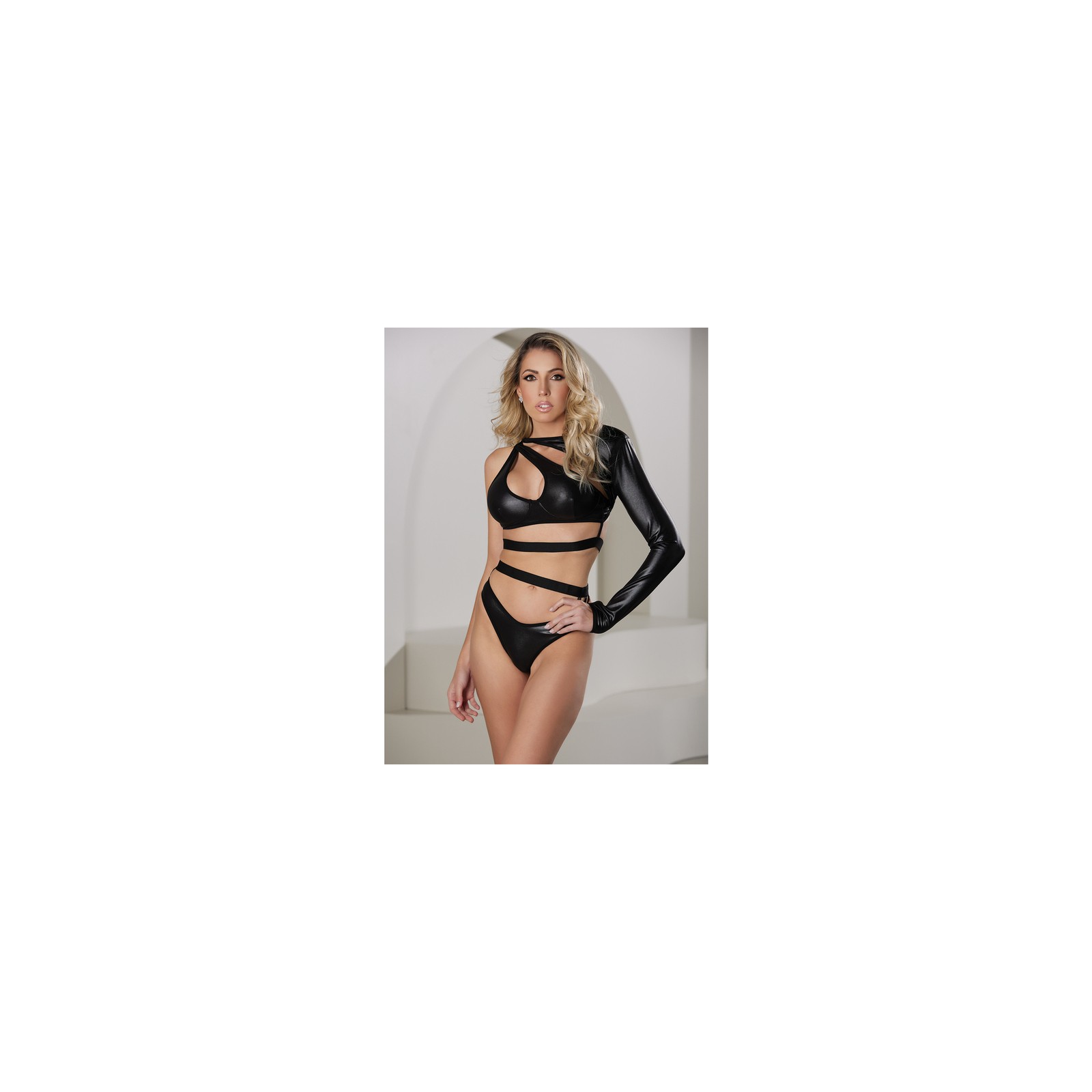 Conjunto Halter & Panty con Collar Allure Modern Muse Wetlook