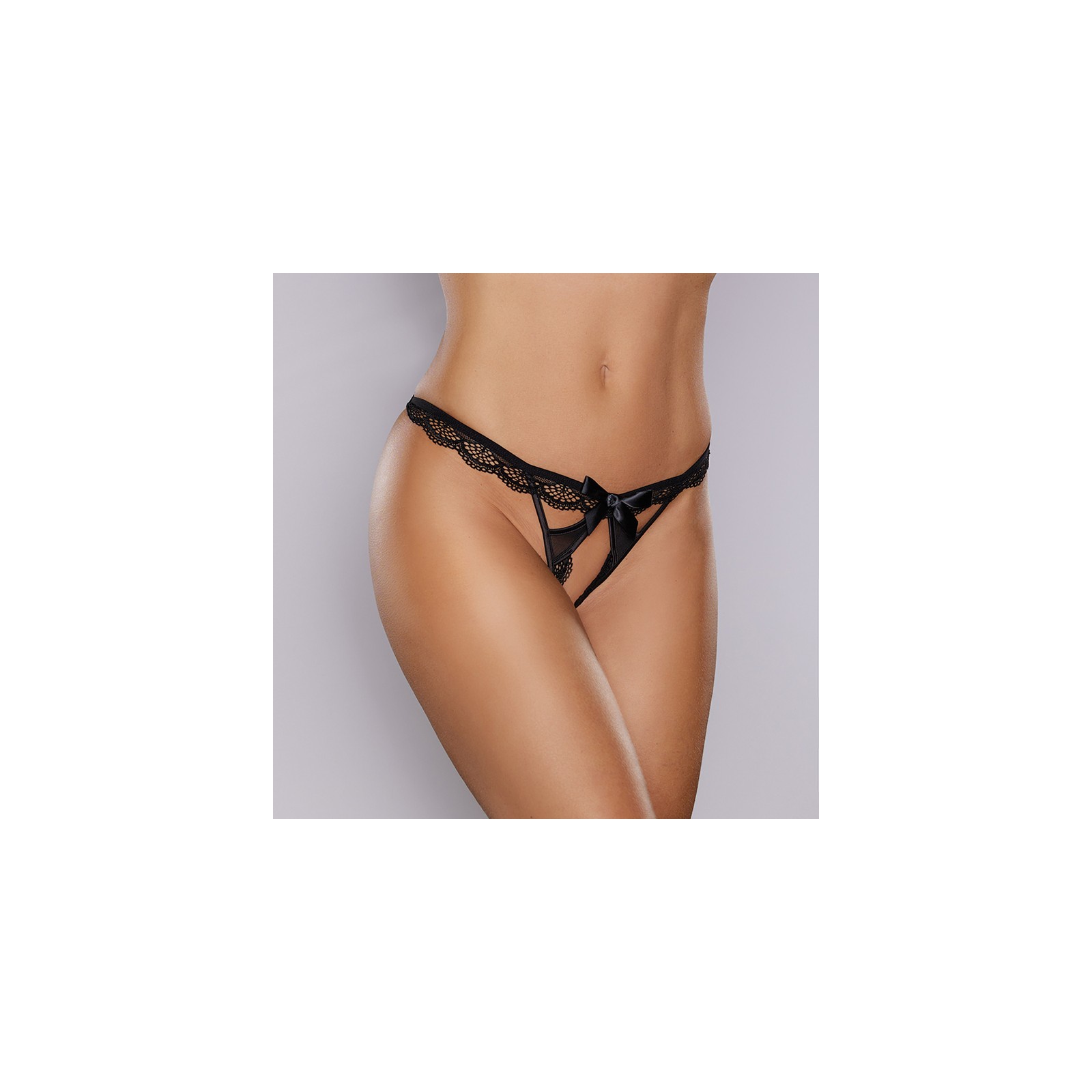 Allure Adore Peach-y Panty Black O/S