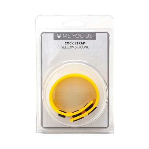 Cock Strap Amarillo de Silicona Me You Us para Placer Mejorado