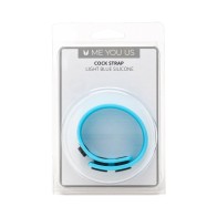 Light Blue Silicone Cock Strap Comfortable and Secure Design