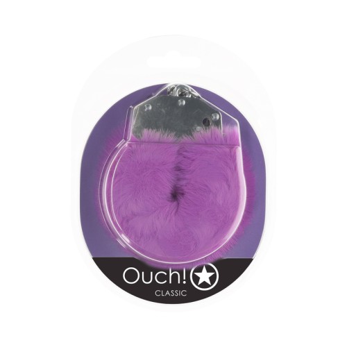 Ouch! Classic Fluffy Handcuffs in Purple for Fun Adventures