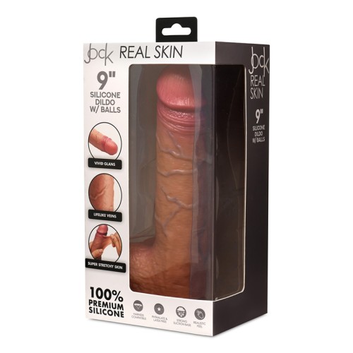 Dildo de Silicona Real Skin JOCK 9 in - Placer Realista