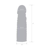 Blue Line 6 in Ribbed Realistic Penis Enhancer