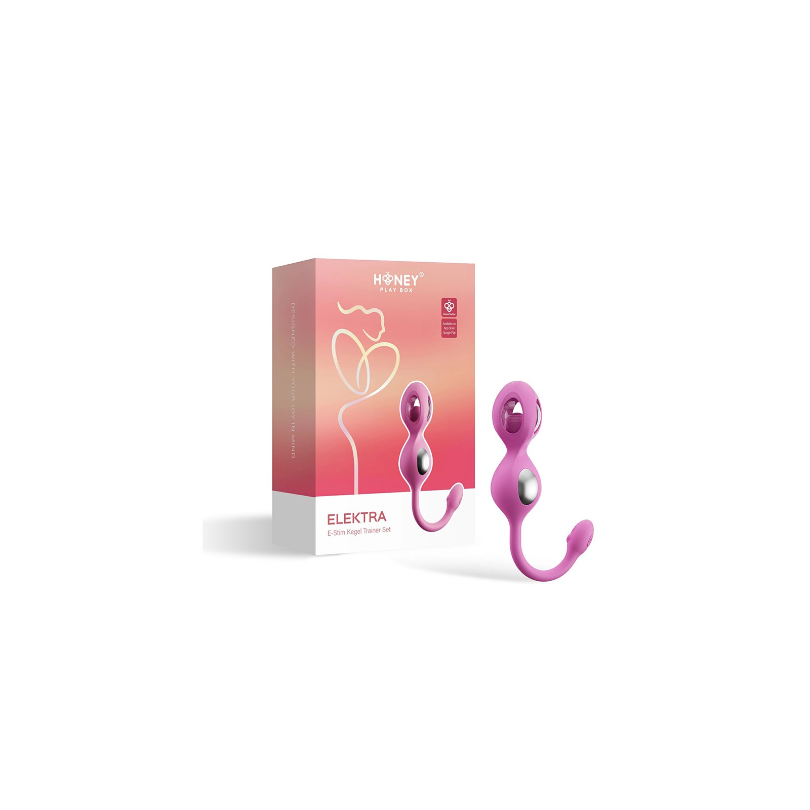 Elektra E-Stim Kegel Trainer Set with App for Enhanced Pelvic Health