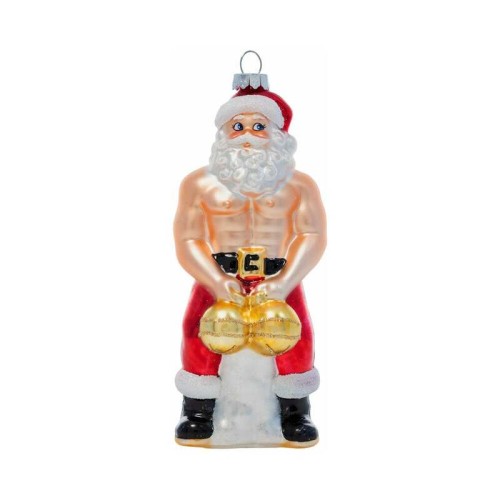 Big Balls Claus Cheeky Ornament for Humorous Decorations