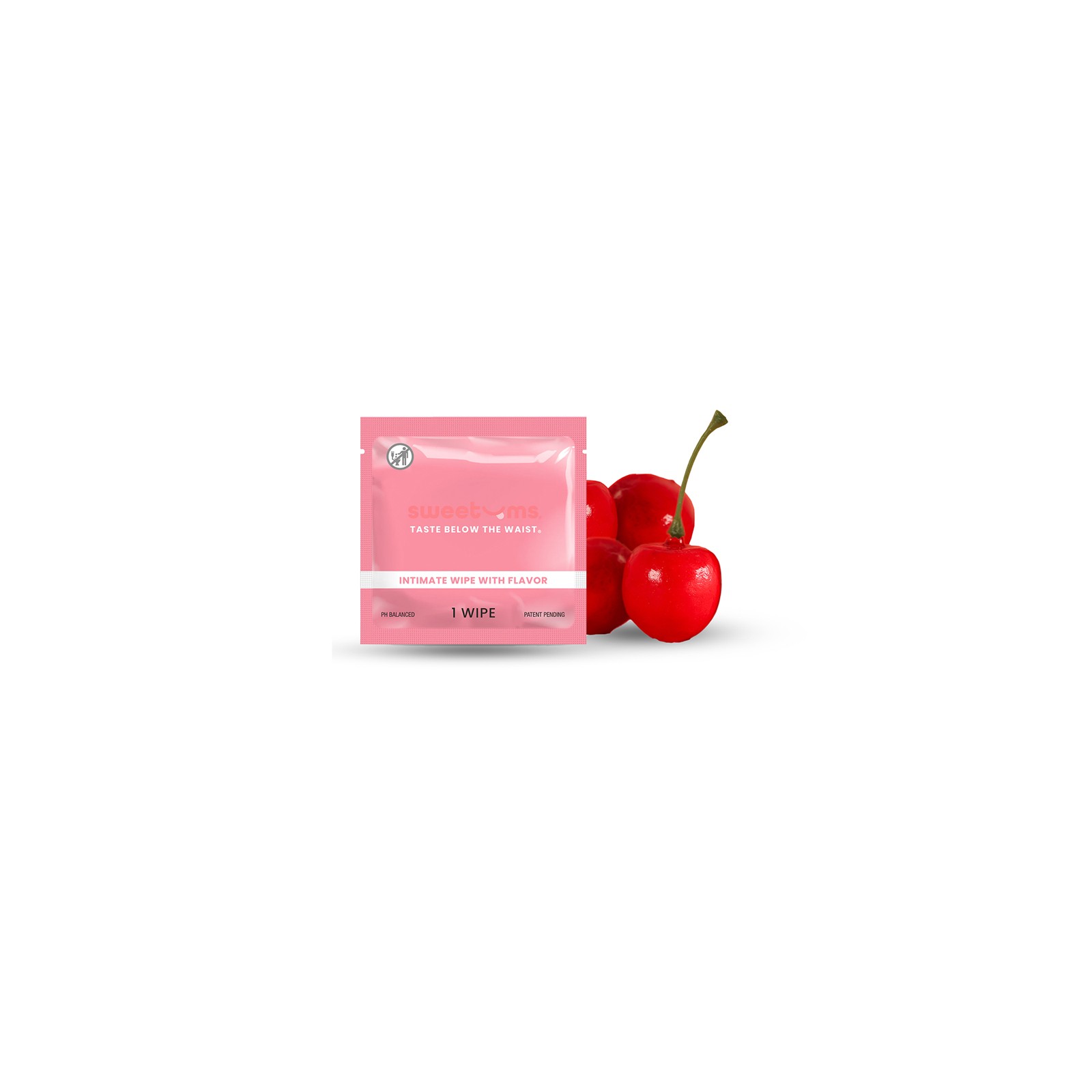 Sweetums Cherry Individual Wipes for Intimacy