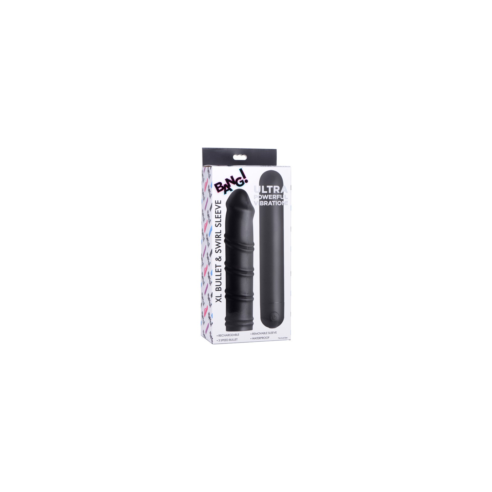 BANG! XL Bullet & Swirl Silicone Sleeve - Ultimate Pleasure