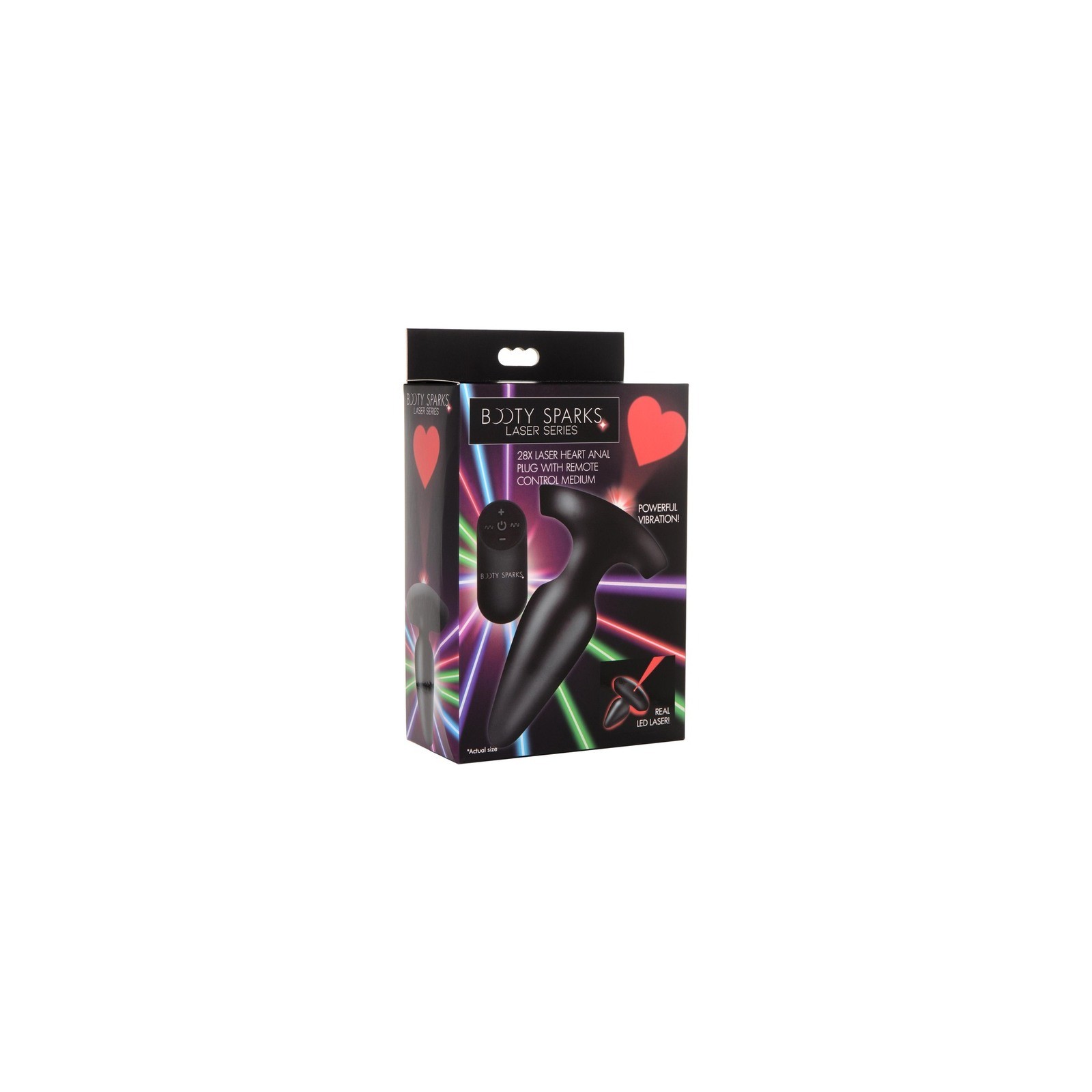 Booty Sparks Laser Heart Anal Plug with Remote Control