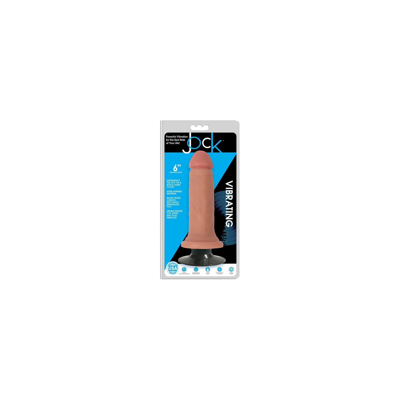 JOCK 6in No Balls Vibrating Dildo Light - Powerful Pleasure