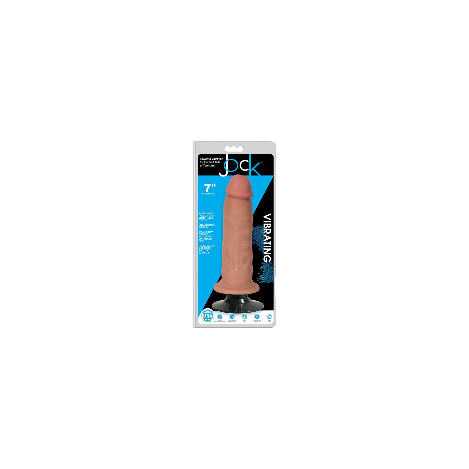 JOCK 7 in. Vibrating Dildo with Suction Cup